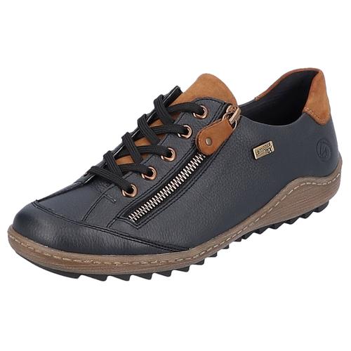 Schnürschuh REMONTE Gr. 39, blau (dunkelblau) Damen Schuhe mit Tex-Ausstattung, Freizeitschuh, Halbschuh, Schnürschuh