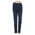 Banana Republic Factory Store Jeans - Low Rise Skinny Leg Denim: Blue Bottoms - Women's Size 00 - Dark Wash