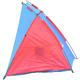 Enero Camp Sun Pop-Up-Strandzelt – Outdoor-Sonnenschutzzelt für 2 Personen – wasserdichtes und UV-beständiges Vordach – Sonnenschutz mit Tragetasche – 200 x 100 x 105 cm – Blau und Rot