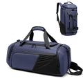 Moulyan Gym Duffle Bag Waterproof Sports Duffel Bags Travel Weekender Bag for Men Women Overnight Bag with Shoes Compartment, Blue