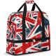 UK Union Jack Foldable Travel Duffel Bag UK Flag 47L Weekend Bag with Trolley Sleeve Wet Seperated Shoulder Tote Bag for Sports Gym Travel