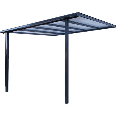 Terrassendach BECKMANN "TREND Gr. 1", grau (anthrazit), B:312cm T:250cm, Aluminium, Kunststoff, Terrassenüberdachungen
