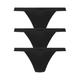 String HUGO UNDERWEAR "TRIPLET STRING PURE" Gr. S (36), 3 St., schwarz (black) Damen Unterhosen Klassische Strings