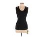 Reebok Active Tank Top: Black Color Block Activewear - Women's Size Large