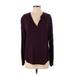 Velvet by Graham & Spencer Long Sleeve Blouse: Purple Tops - Women's Size P