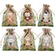 Jungle Animals Candy Bags Wedding Party Safari Birthday Party Decoration Gift Box Jewelry Hessian