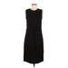 Diane von Furstenberg Casual Dress - Sheath: Black Solid Dresses - Women's Size 6