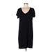 Tahari Casual Dress - Shift: Black Solid Dresses - Women's Size Medium