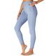 FM London High Waisted Leggings mit Taschen - herrlich weiche Leggings für Frauen in voller Länge und Capri-Designs Yogahosen oder Fitness-Leggings, Blau (Brunera) Capri, XL