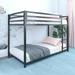 Twin Over Twin Metal Bunk Bed in Black