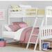 Twin over Full Wood Bunk Bed in White