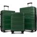 Luggage Set of 3 Expandable Lightweight Hard Shell Suitcase 20"24"28", Green