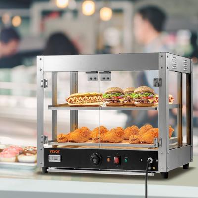 VEVOR Commercial Food Warmer Display Countertop Pizza Hot Dog Cabinet Case