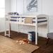 Transitional Solid Wood Low Loft Twin Bed in White