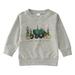 Baby Boys Girls Hoodies Letter Printed O-Neck Long Sleeve Top Pullover Clothes Fashion Loose Casual Tops Dailywear Soft Sweatshirts For Child