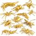 Bug Figurines 12 PCS Plastic Bugs Figures Gold Insect Animal Figurines for Insect Theme Party Birthday Party Cake Toppers