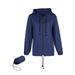 LSFYSZD Women Packable Rain Jacket Outdoor Hooded Windbreaker with Adjustable Drawstring