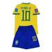 Men s | Neymar Brazil 22/23 Home Nike Futbol Sports Soccer Jersey & Short *YELLOW-00141*