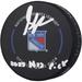 Gabe Perreault New York Rangers Autographed Official Game Puck with "2023 #23 Pick" Inscription