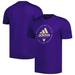 Men's adidas Purple Washington Huskies Stripe Up AEROREADY Pregame T-Shirt