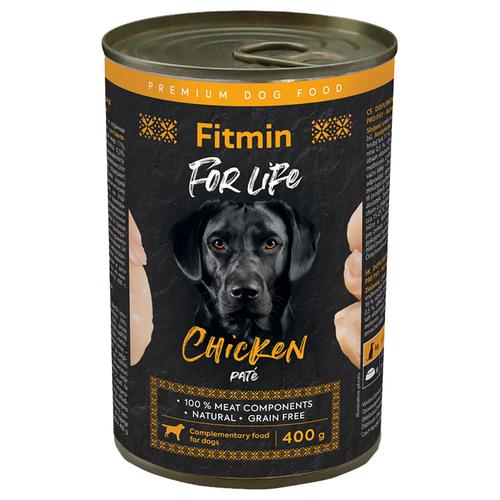 Sparpaket: 12x400g Fitmin Dog For Life Huhn Hundefutter nass