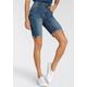 Jeansshorts H.I.S "duffyHS" Gr. 27, Länge 32, blau (dark blue used) Damen Jeans Shorts Bermudajeans