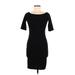 Shein Casual Dress - Bodycon: Black Solid Dresses - Women's Size Medium