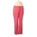 Worthington Casual Pants - High Rise Straight Leg Boyfriend: Pink Bottoms - Women's Size 6 Petite