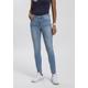 Slim-fit-Jeans KANGAROOS "CROPPED HIGH WAIST SLIM FIT" Gr. 36, N-Gr, blau (light, blue, used) Damen Jeans Röhrenjeans