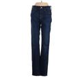 Madewell Jeans - Mid/Reg Rise Straight Leg Boyfriend: Blue Bottoms - Women's Size 26 - Dark Wash