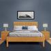Camden Isle Furniture Graham Wood Platform 3 Piece Bedroom Set w/ Slatted Headboard Upholstered in White | 43.3 H x 63 W x 83.5 D in | Wayfair