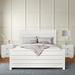 Camden Isle Furniture Caroline Platform 3 Piece Bedroom Set w/ Paneled Headboard & Footboard Upholstered, in Brown/Green | Wayfair 316732