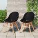 International Home Miami Amazonia Eucalyptus Outdoor Dining Side Chair Wood in Brown | 33 H x 24.1 W x 24.1 D in | Wayfair WF4CONSDBKLT