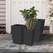 Latitude Run® Kante3 Piece Tall Planters, Large Outdoor Indoor Decorative Pot w/ Drainage Hole & Rubber Plug | 24.4 H x 15.7 W x 15.7 D in | Wayfair