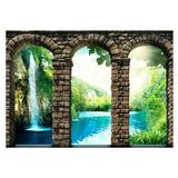 Loon Peak® Fisnike Mysterious Waterfall Wall Mural Vinyl | 115 W in | Wayfair 5C1CC241C99040FB892BFF929E0AB362