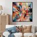 Ivy Bronx Briaca Blue Abstracted Fractals & Dimensions II On Canvas Print Canvas, Cotton in Blue/Orange/Red | 16 H x 16 W x 1 D in | Wayfair