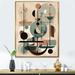 George Oliver Abstract Midcentury Contating Objects & Shapes Illustration - Print on Canvas Metal in Black/Brown/Green | Wayfair