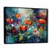 Red Barrel Studio® Tullynacross Red Vibrant Garden Symphony V On Canvas Print Metal in Blue/Green/Red | 24 H x 32 W x 1 D in | Wayfair