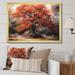 Red Barrel Studio® Cirillo Fall Foliage Tree In The Woods II On Canvas Print Metal in Black/Orange | 30 H x 40 W x 1.5 D in | Wayfair