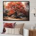 Red Barrel Studio® Cirillo Fall Foliage Tree In The Woods II On Canvas Print Metal in Black/Orange | 24 H x 32 W x 1 D in | Wayfair