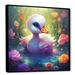 Harriet Bee Cute Baby Swan II On Canvas Print Canvas in Blue/Green/Indigo | 16 H x 16 W x 1 D in | Wayfair 9CEB0E93D2104D68847B45D07C7DDC7B