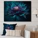 Latitude Run® Purple Sacred Lotus Floral Bloom II On Canvas Print Canvas, Cotton in Blue/Indigo | 12 H x 20 W x 1 D in | Wayfair