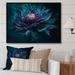 Latitude Run® Purple Sacred Lotus Floral Bloom II On Canvas Print Metal in Blue/Indigo | 16 H x 32 W x 1 D in | Wayfair