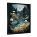 Millwood Pines Moon Through Mountain Peaks II On Canvas Print Metal in Blue/Green/Yellow | 32 H x 16 W x 1 D in | Wayfair