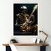 Trinx Gold Skeleton Rocking Out - Fashion Metal Wall Decor Metal in Black | 32 H x 16 W x 1 D in | Wayfair 2495CFCB972147A49127D09F0EDF480D