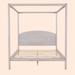 Winston Porter Shillington Canopy Bed Wood in Gray | 74.8 H x 62.8 W x 83.9 D in | Wayfair 38320CF6F8E14426BE25928F17762734