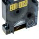 Vhbw - Label Tape compatible with Dymo Rhino 4200, 5000, 5200, 6000 Label Printer 12mm Black on Yellow, Flexible