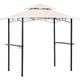 Outdoor Gazebo 240 x148 cm Fabric Canopy Steel Frame Beige Naro - Beige