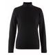 Avena Damen Rollkragenpullover Schwarz einfarbig