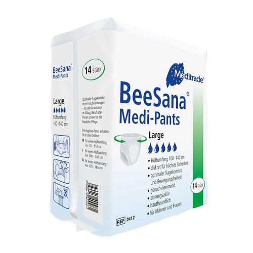 Meditrade BeeSana Medi-Pants Diskrete Einweghose Inkontinenzhöschen Gr. L 14 St Inkontinenzslip